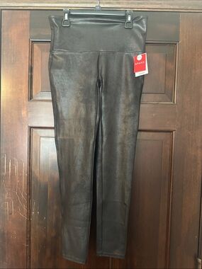 SPANX Faux Leather Jeggings in Black